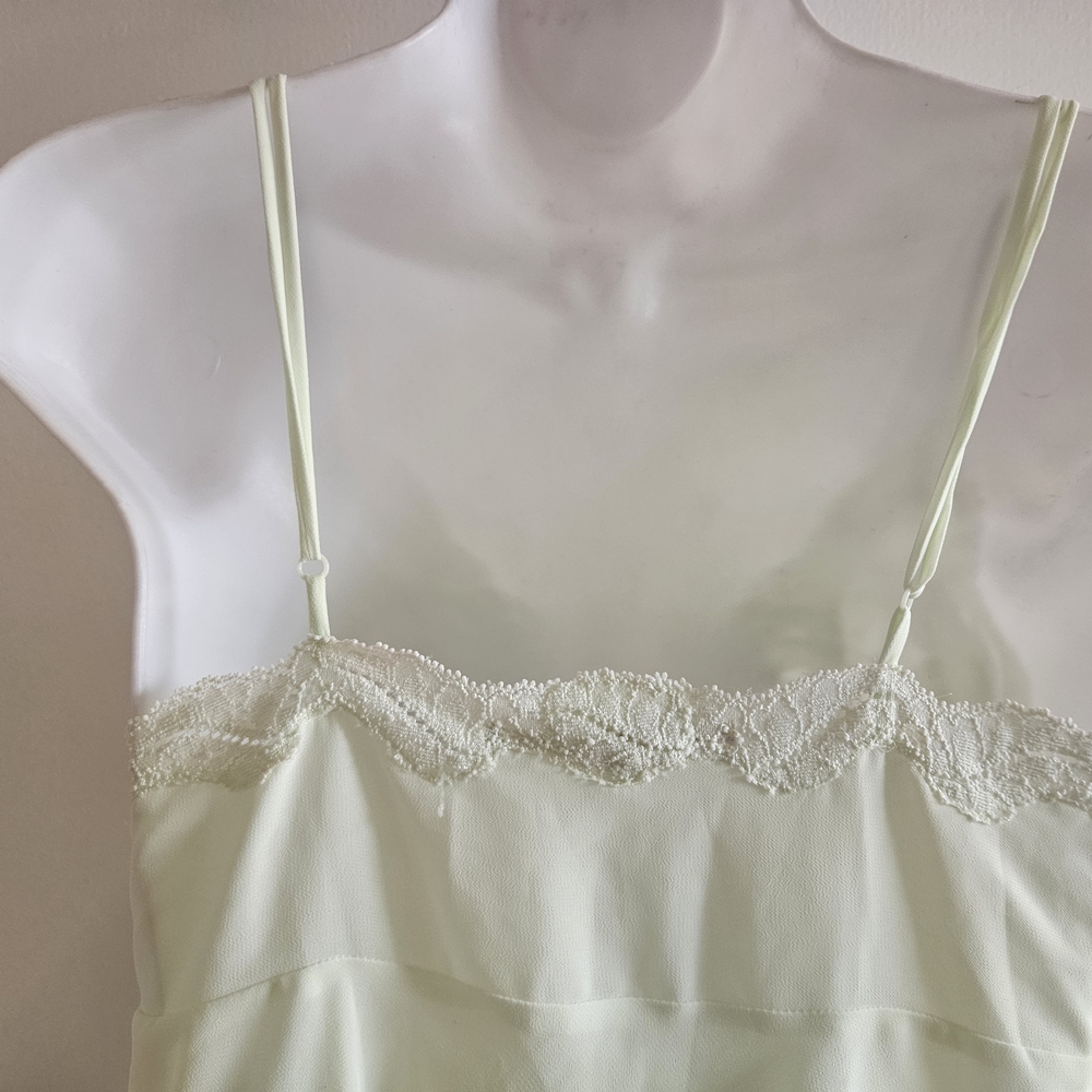 Victoria's Secret Mint Green Lace Chemise Overlay Satin Size XS - Picture 7 of 11
